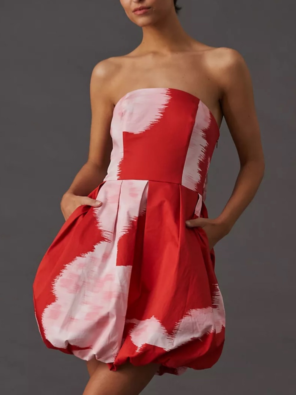 Hutch Polly Strapless Bubble Mini Dress